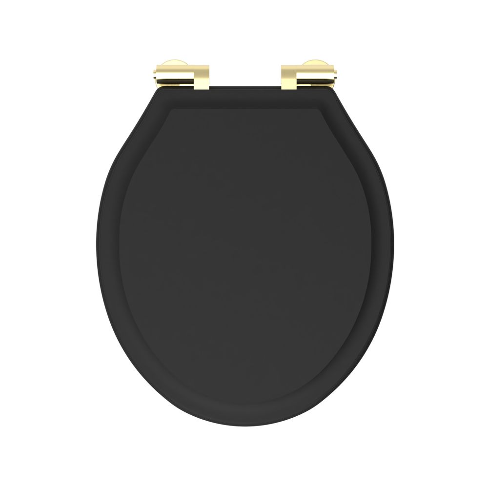 Flint Wood Roper Rhodes Matt Black Soft Close Moulded Wood Quick Release Toilet Seat | Roper Rhodes