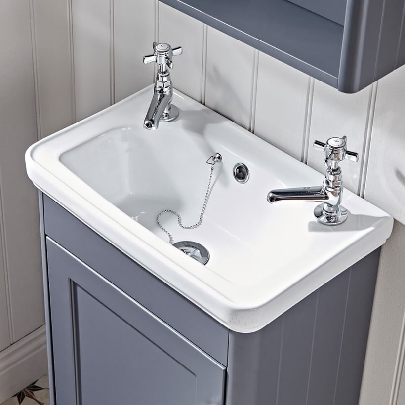 Halcyon Cloakroom Double Tap Hole Basin Halcyon Cloakroom Double Tap Hole Basin