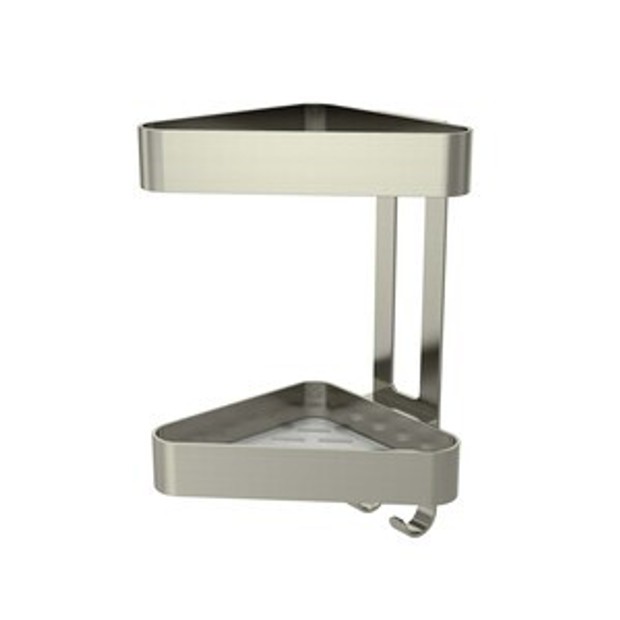 Halo Two Tier Corner Basket Brushed Nickel 1083891 Halo Two Tier Corner Basket Brushed Nickel 1083891