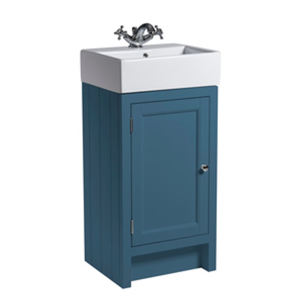 Hampton 400 Cloakroom Vanity Unit Matt Derwent Blue 1064511 Hampton 400 Cloakroom Vanity Unit Matt Derwent Blue 1064511
