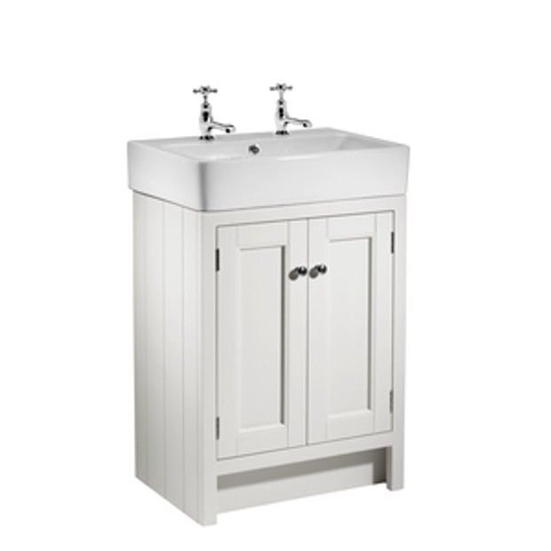 Hampton 575 Freestanding Vanity Unit Matt Chalk White 1064239 Hampton 575 Freestanding Vanity Unit Matt Chalk White 1064239