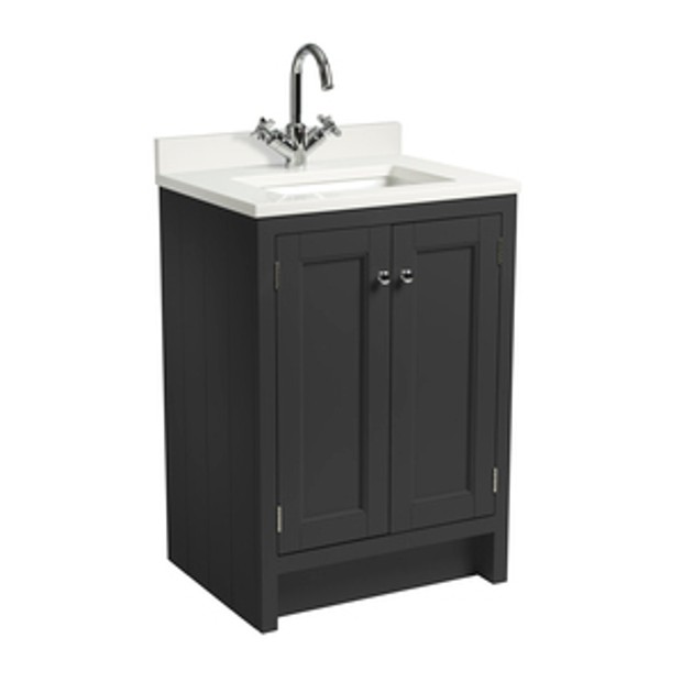Hampton 600 Underslung Basin Vanity Unit Matt Black 1065677 Hampton 600 Underslung Basin Vanity Unit Matt Black 1065677