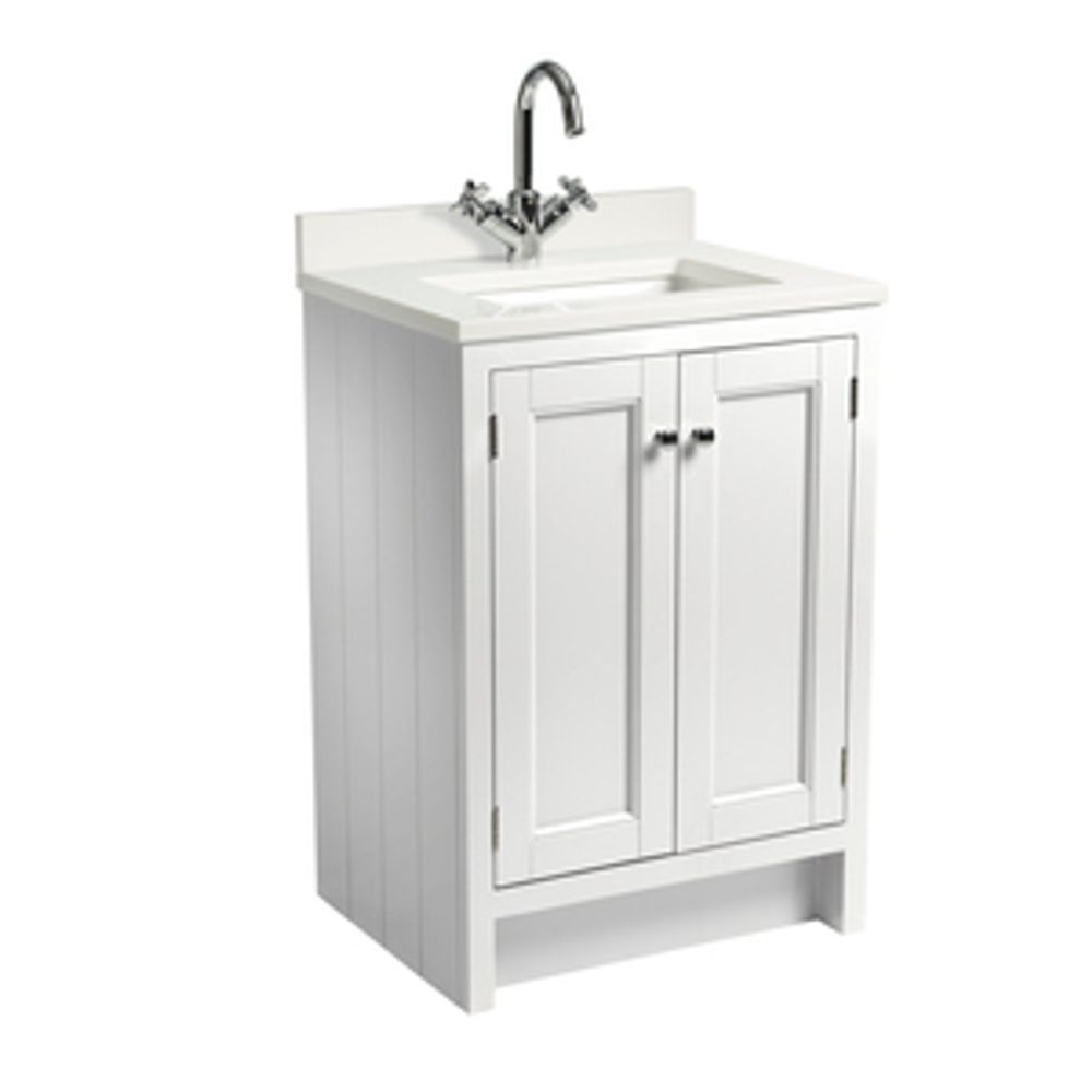 Hampton 600 Underslung Basin Vanity Unit Matt Chalk White 1065950 slide image Hampton 600 Underslung Basin Vanity Unit Matt Chalk White 1065950 slide image