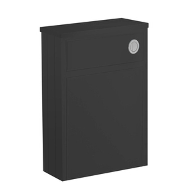 Hampton Slim Back To Wall WC Unit and Colour Matched Worktop Matt Black 1070394 Hampton Slim Back To Wall WC Unit and Colour Matched Worktop Matt Black 1070394