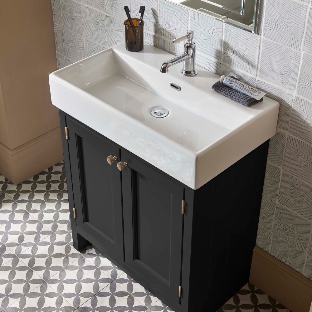 Gold Handle Roper Rhodes Roper Rhodes | Hampton 700 Freestanding Vanity Unit