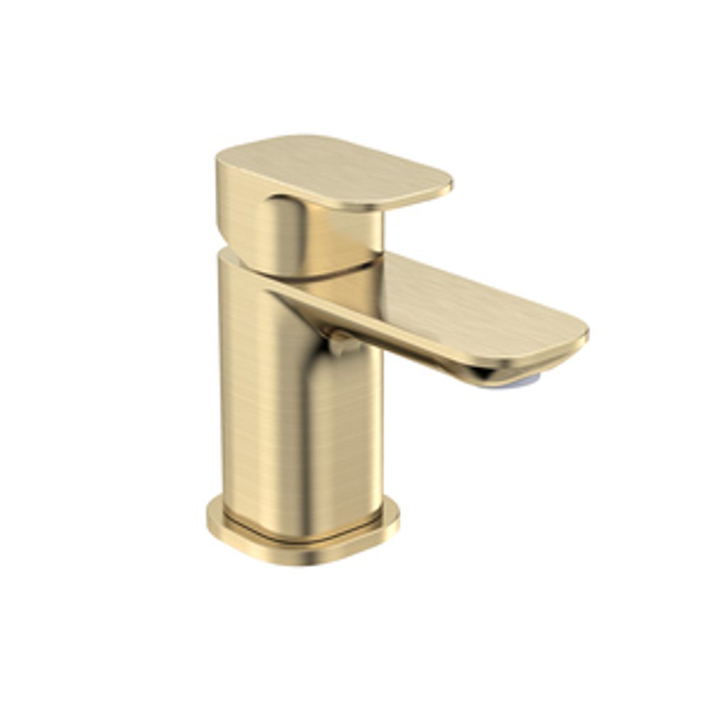 Haze Mini Basin Mixer With Click Waste Brushed Brass 1064984 slide image Haze Mini Basin Mixer With Click Waste Brushed Brass 1064984 slide image
