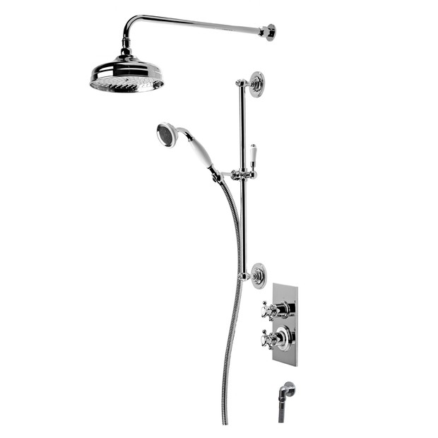 traditional thermostatic exposed shower system
