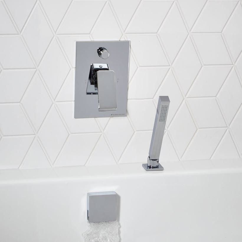 chrome concealed bath shower diverter valve bathroom