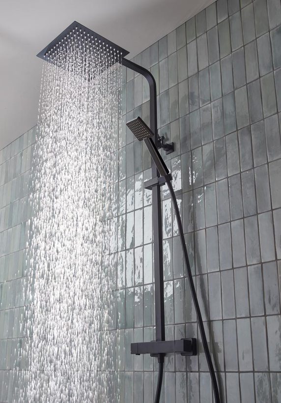 Index Black Bar Shower With Correct Handset Index Black Bar Shower With Correct Handset