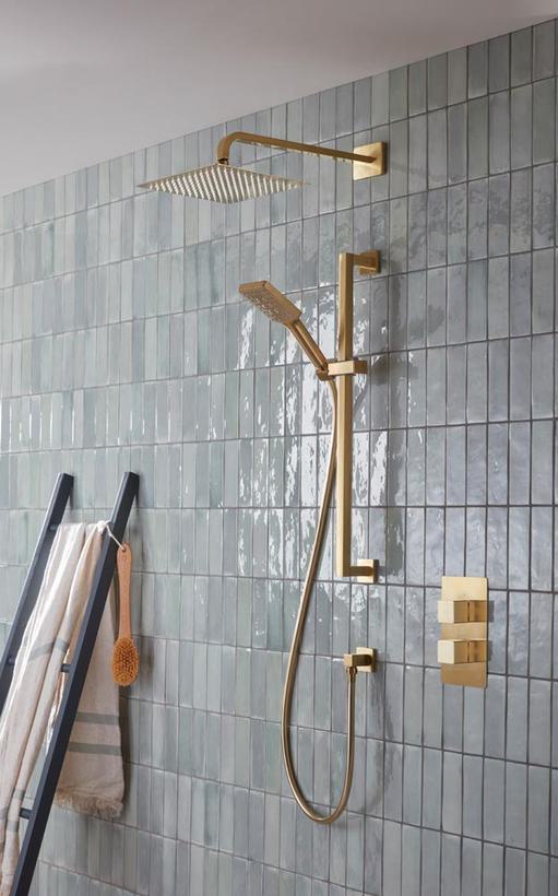 Index Brushed Brass Concealed Shower Lifestyle