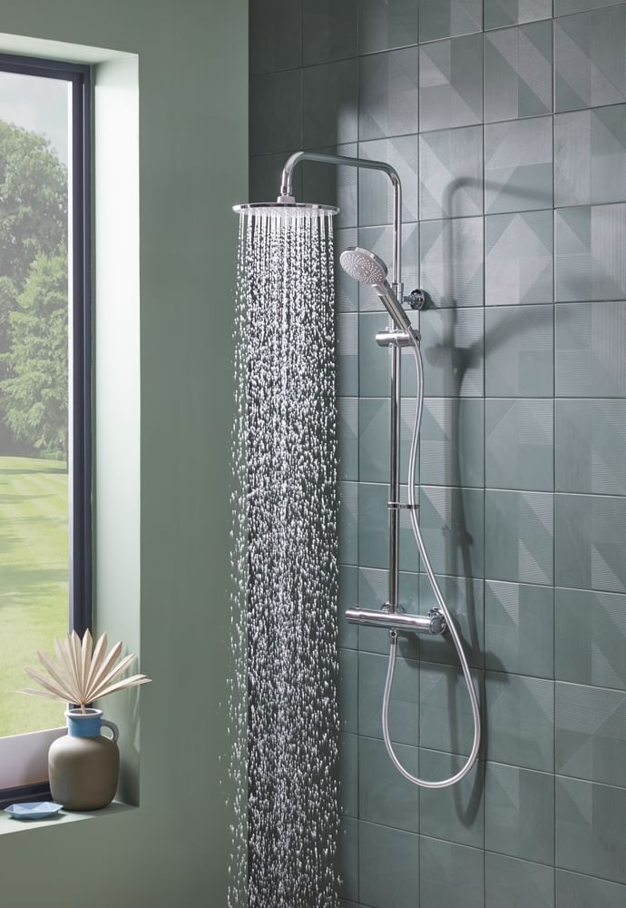 Joy Push Button Dual Function Bar Shower System | R2 Bathrooms