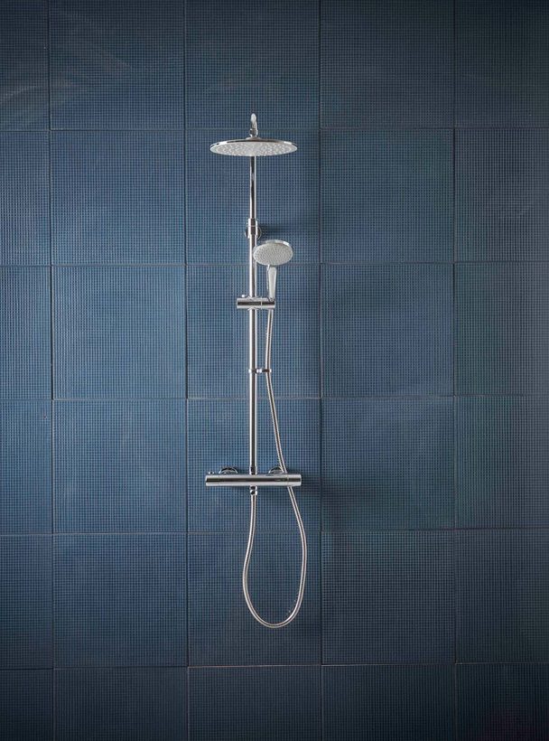 Joy Shower Bar Valve Dual Function System Water Off Front On Lifestyle Joy Shower Bar Valve Dual Function System Water Off Front On Lifestyle