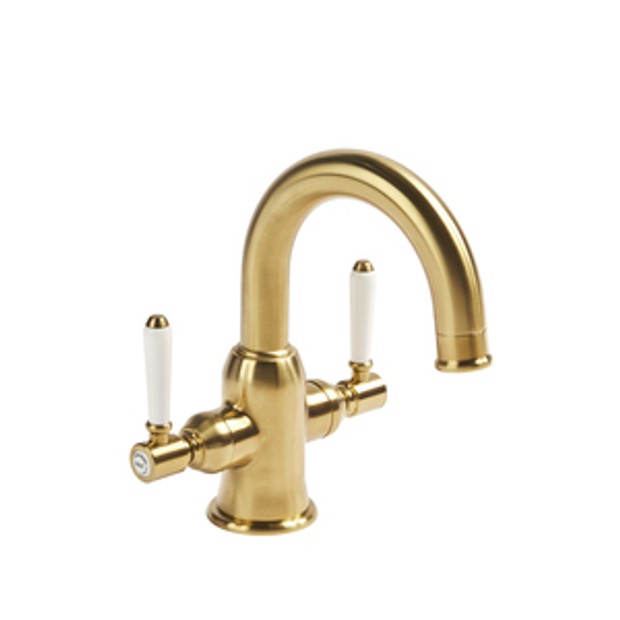 Keswick Basin Mixer With Click Waste Timeless Brushed Brass 1065489 Keswick Basin Mixer With Click Waste Timeless Brushed Brass 1065489
