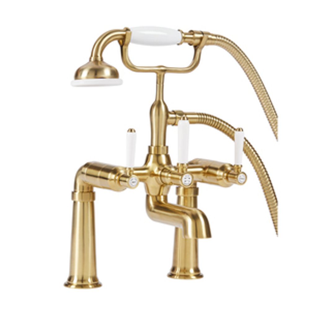 Keswick Bath Shower Mixer Timeless Brushed Brass 1065264 slide image Keswick Bath Shower Mixer Timeless Brushed Brass 1065264 slide image