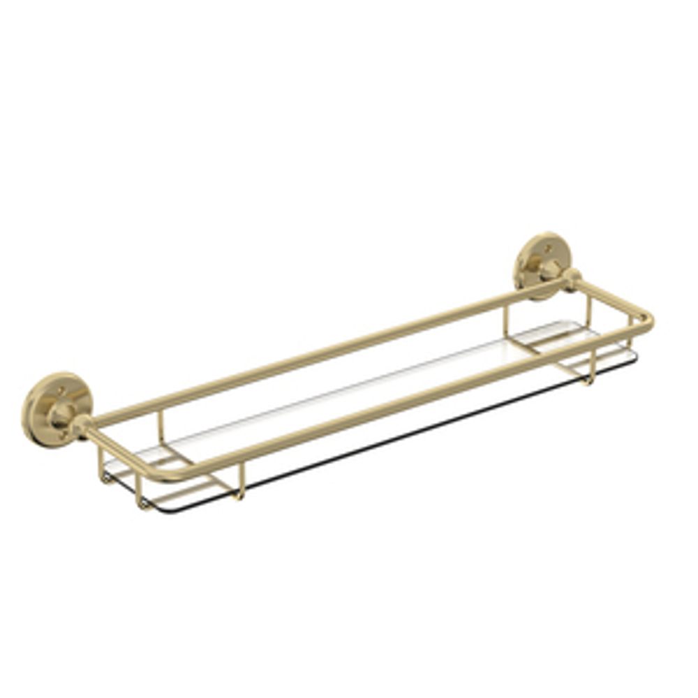 Keswick Glass Gallery Shelf Timeless Brushed Brass 1065857 slide image Keswick Glass Gallery Shelf Timeless Brushed Brass 1065857 slide image