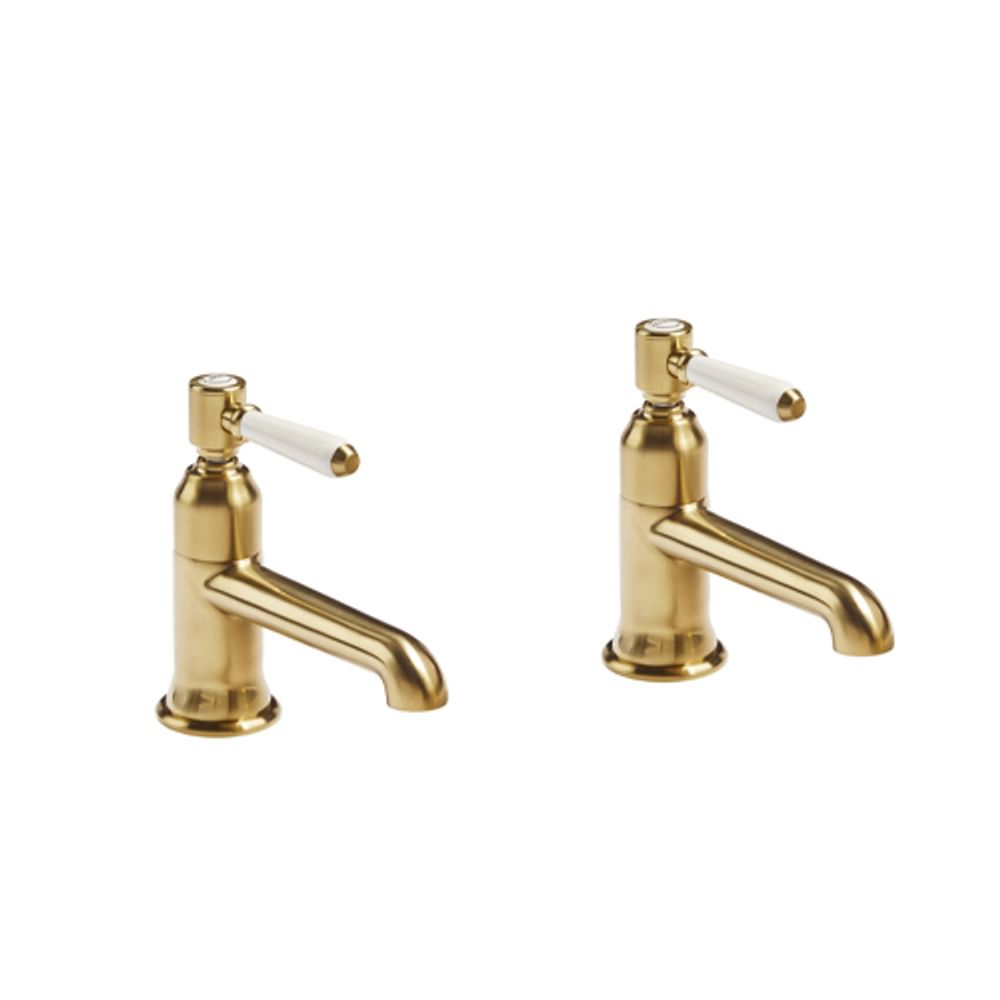 Keswick basin taps Pair Brass T327004 slide image Keswick basin taps Pair Brass T327004 slide image