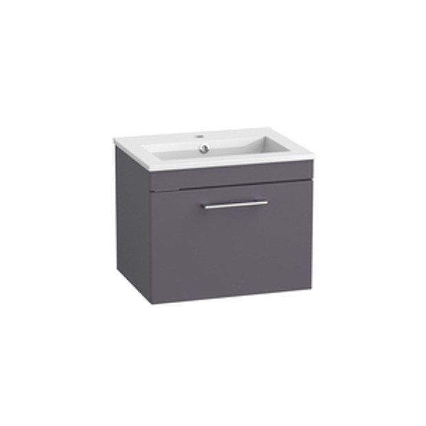 Kew 500 Wall Mounted 1 Drawer Unit Matt Storm Grey 1136507 Kew 500 Wall Mounted 1 Drawer Unit Matt Storm Grey 1136507