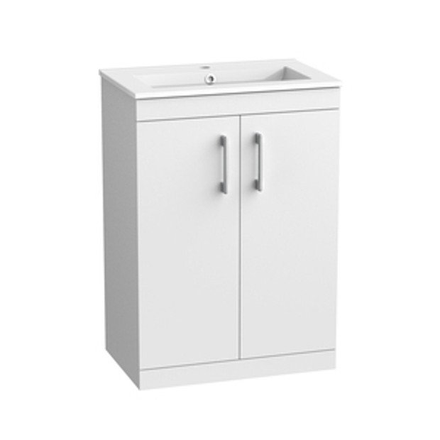Kew 600 Freestanding Unit Gloss White 1136345 Kew 600 Freestanding Unit Gloss White 1136345