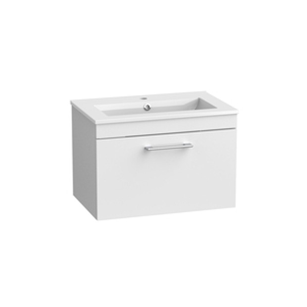 Kew 600 Wall Mounted 1 Drawer Unit Gloss White 1136346 Kew 600 Wall Mounted 1 Drawer Unit Gloss White 1136346