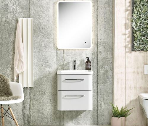 System 500 Wall Hung Vanity Unit Gloss White Video