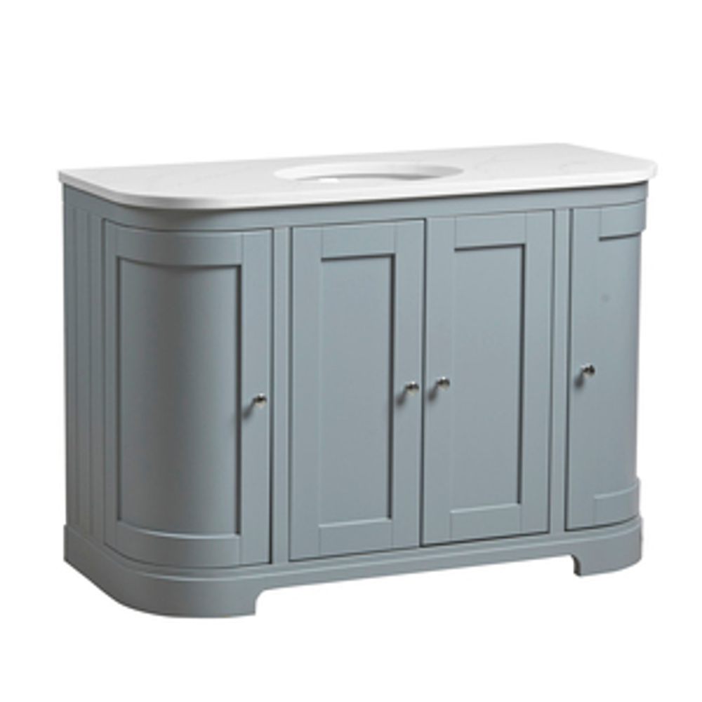 Lansdown 1200 Curved Underslung Unit Matt Mineral Blue 1064767 slide image Lansdown 1200 Curved Underslung Unit Matt Mineral Blue 1064767 slide image