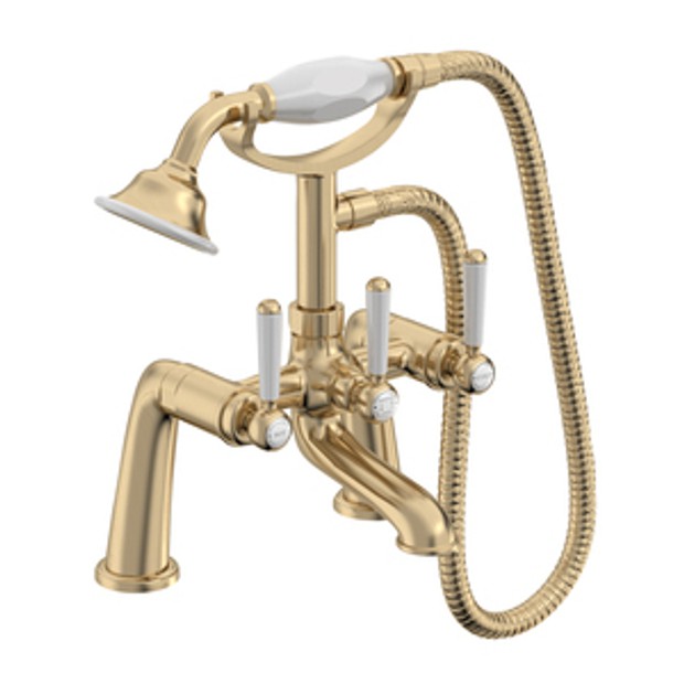 Lansdown Bath Shower Mixer Brushed Brass 1065966 Lansdown Bath Shower Mixer Brushed Brass 1065966