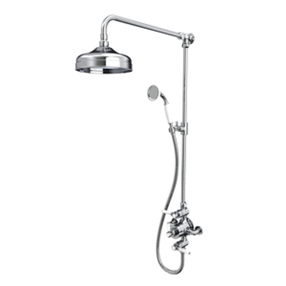 Lansdown Dual Function Shower System With Overhead Shower And Handset Chrome 1064858 slide image Lansdown Dual Function Shower System With Overhead Shower And Handset Chrome 1064858 slide image