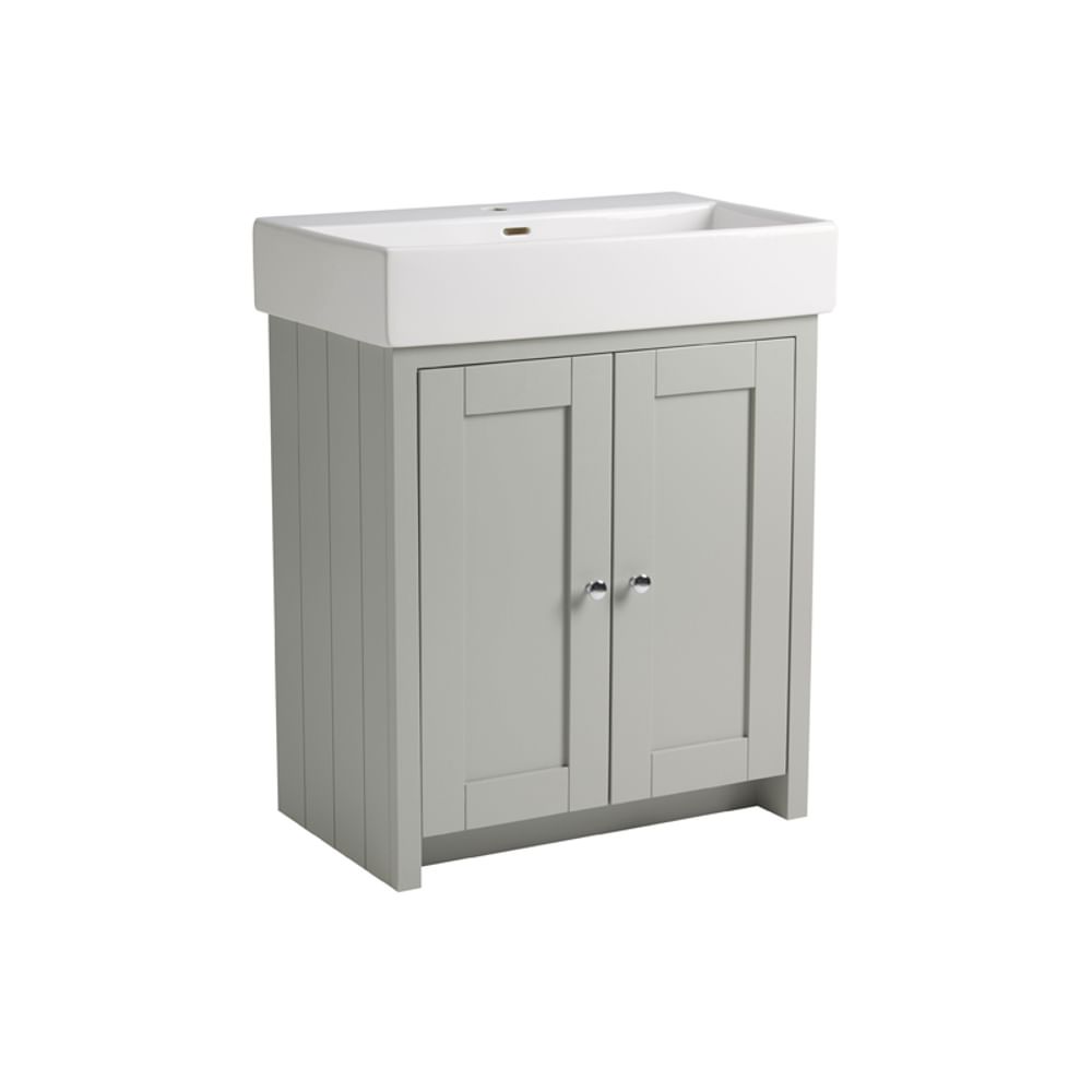 Lansdown 700 linen pebble grey vanity freestanding unit LAN700 B PG jpg slide image Lansdown 700 linen pebble grey vanity freestanding unit LAN700 B PG jpg slide image