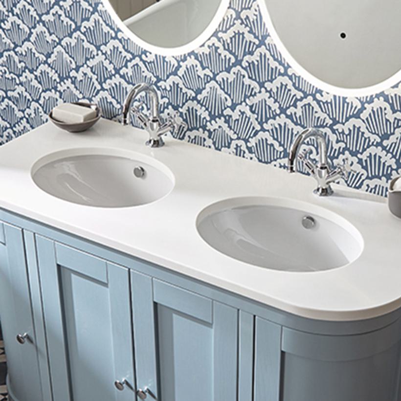Lansdown double curved underslung basin