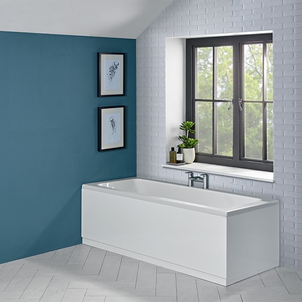 Levant Bath Panel White lifestyle Levant Bath Panel White lifestyle