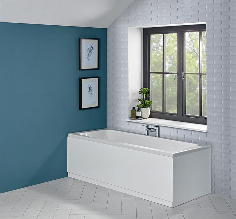 Levant Bath Panel White lifestyle Levant Bath Panel White lifestyle