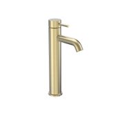 Marine Tall Basin Mixer with Click Waste Brushed Brass 1281404