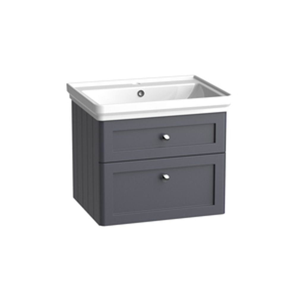 Marston 600 Wall Mounted Vanity Unit Matt Dark Grey 1136222 slide image Marston 600 Wall Mounted Vanity Unit Matt Dark Grey 1136222 slide image
