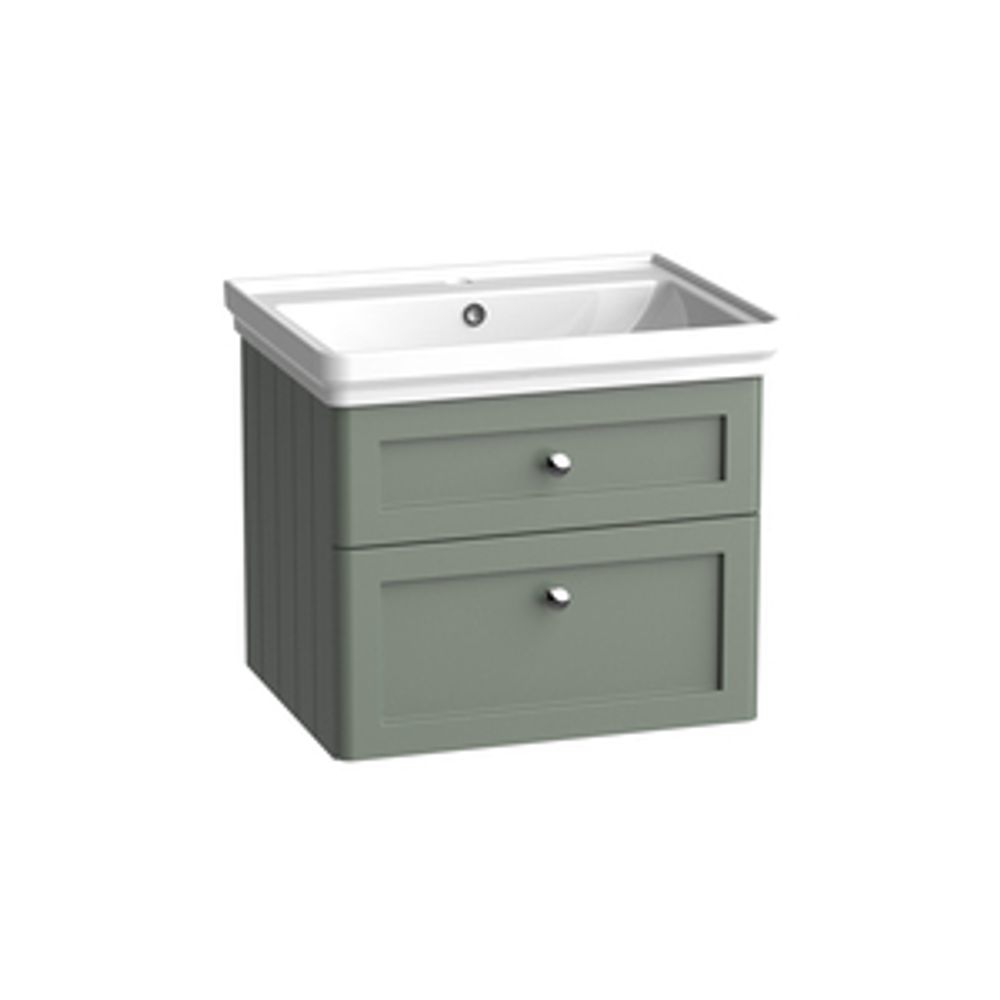 Marston 600 Wall Mounted Vanity Unit Matt Laurel Green 1136300 slide image Marston 600 Wall Mounted Vanity Unit Matt Laurel Green 1136300 slide image