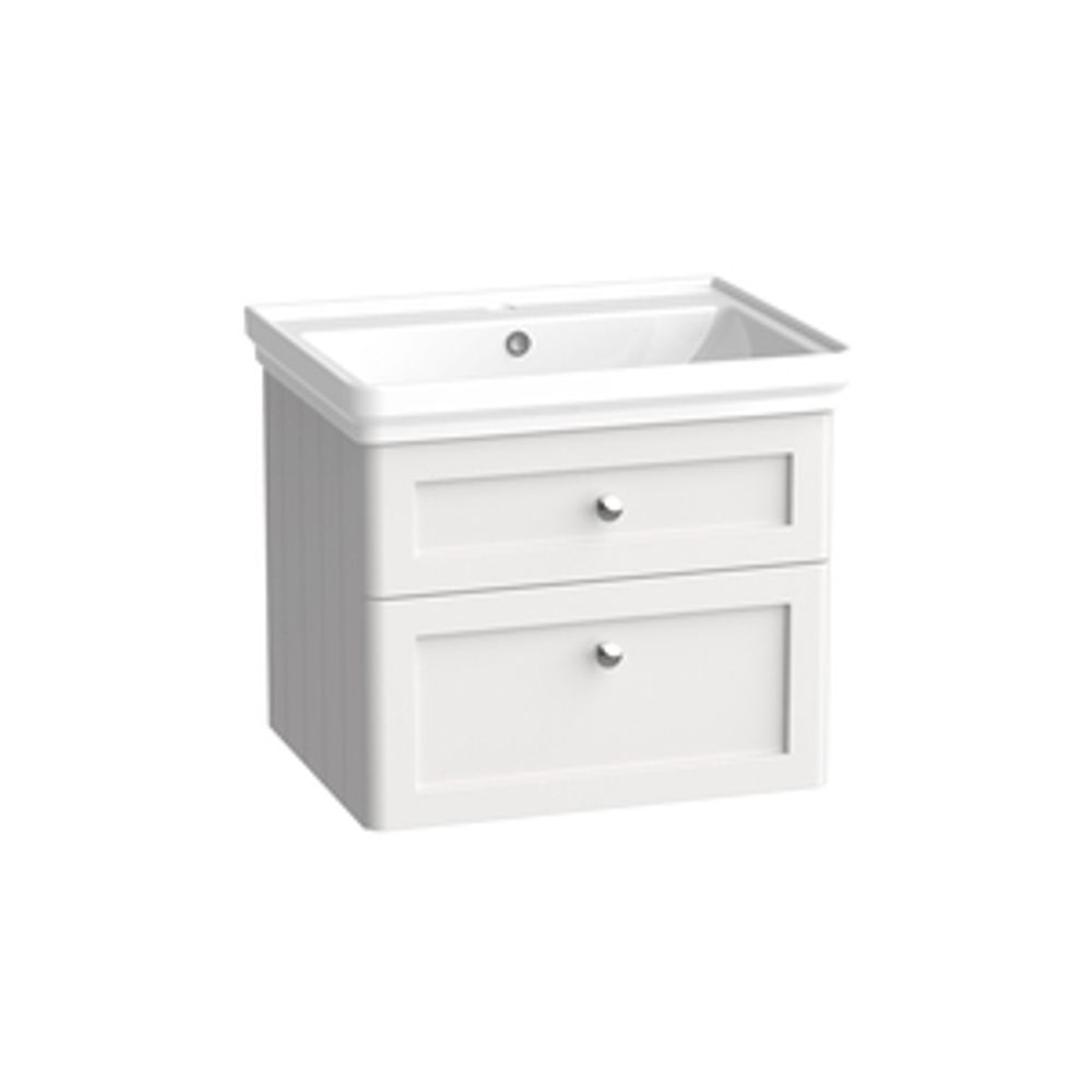 Marston 600 Wall Mounted Vanity Unit Matt Natural White 1136349 slide image Marston 600 Wall Mounted Vanity Unit Matt Natural White 1136349 slide image