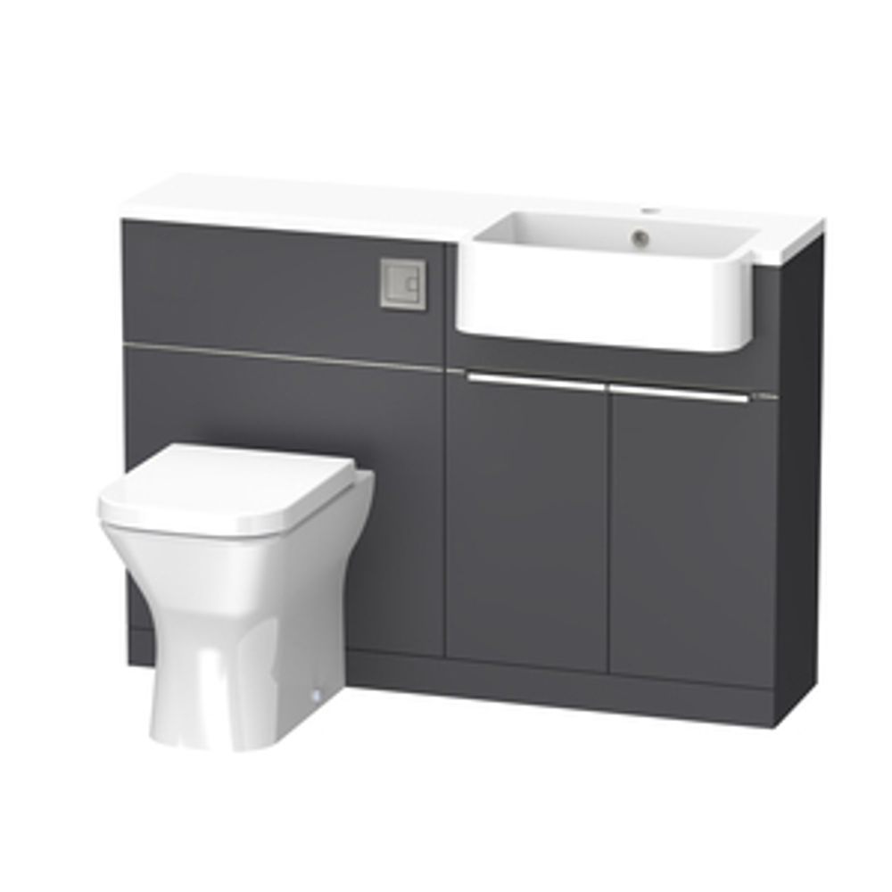 Match 1200 Right Furniture Unit Gloss Clay 1065544 slide image Match 1200 Right Furniture Unit Gloss Clay 1065544 slide image