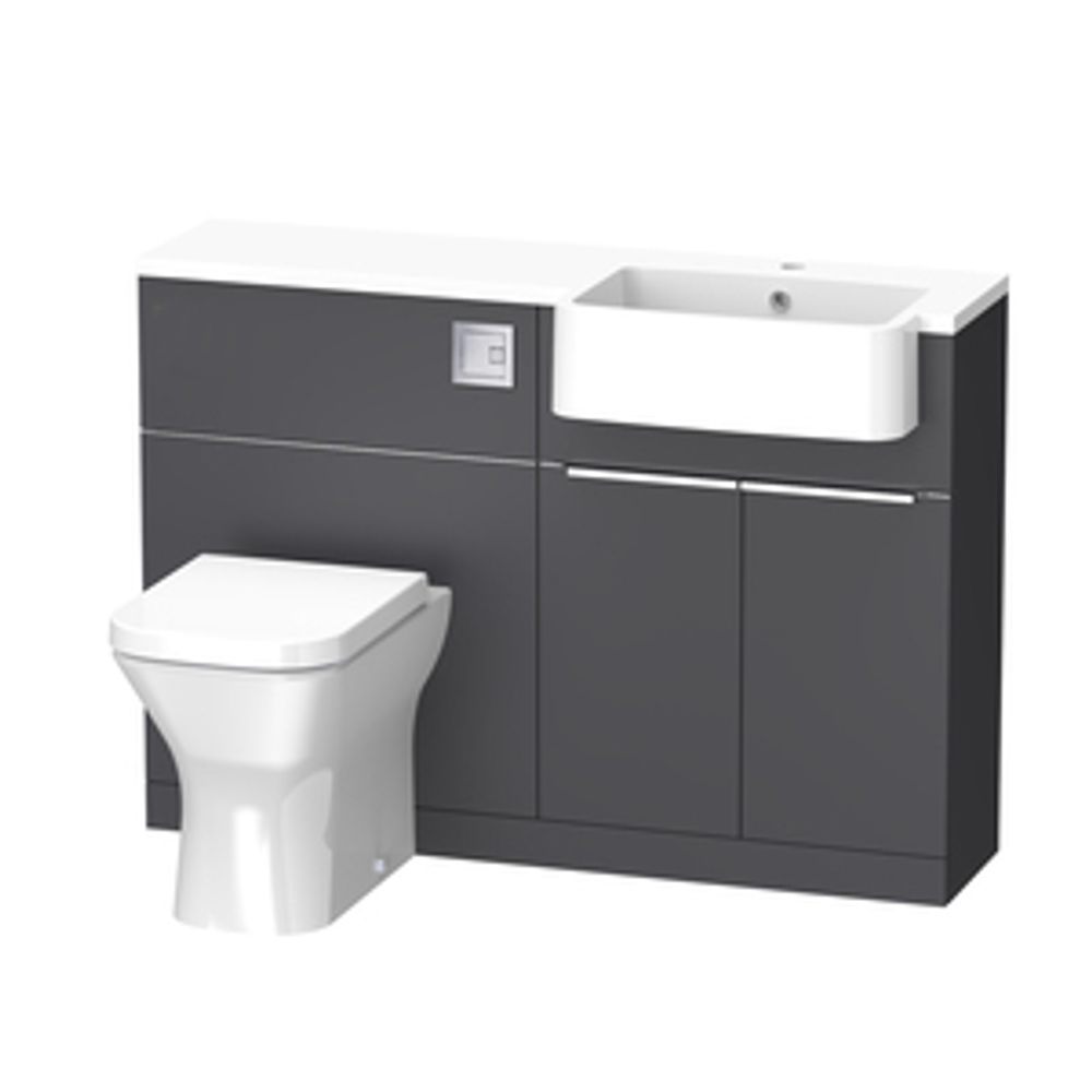 Match 1200 Right Furniture Unit Matt Storm Grey 1065935 slide image Match 1200 Right Furniture Unit Matt Storm Grey 1065935 slide image