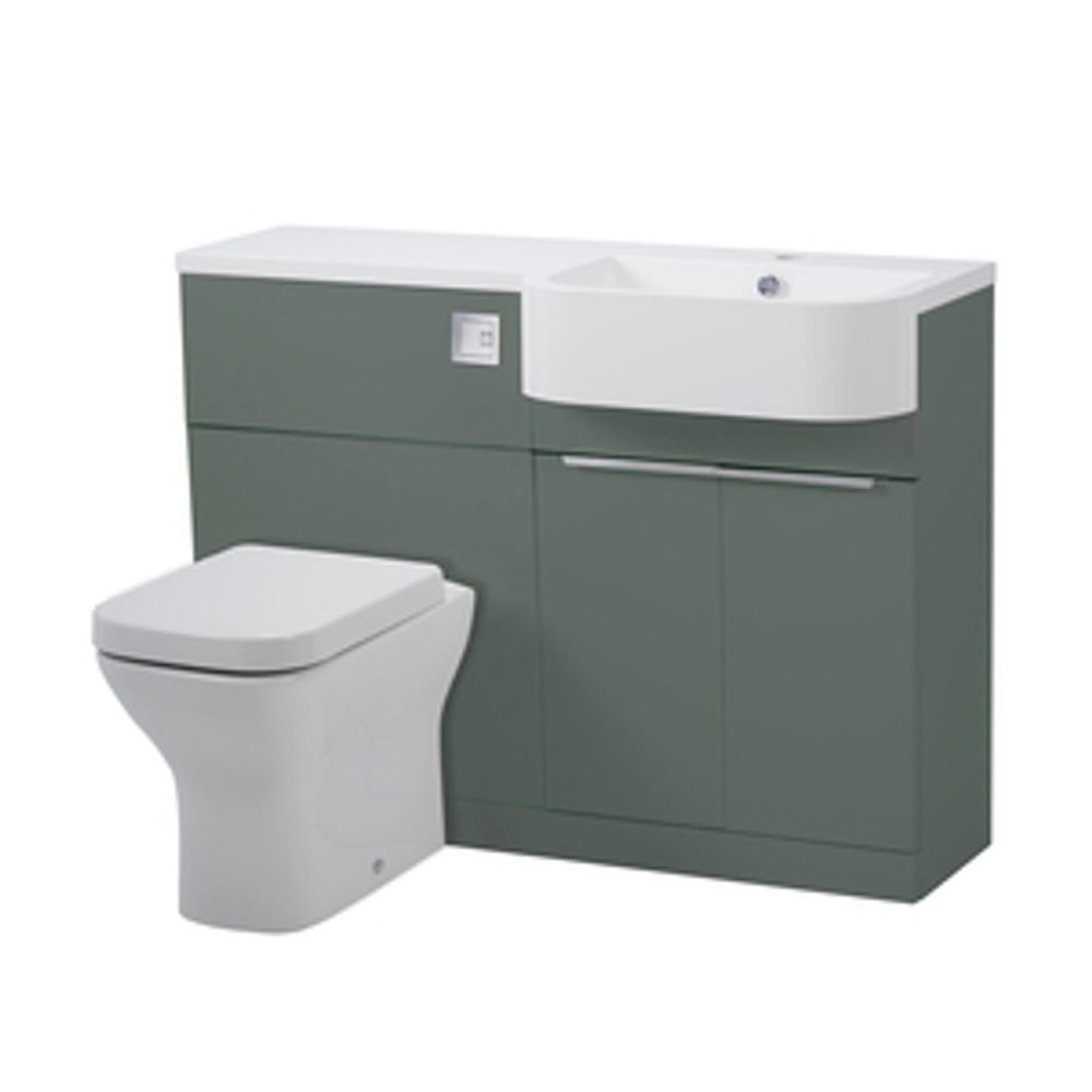 Match 1200 Right Furniture Unit Matt Viridian Green 1065030 slide image Match 1200 Right Furniture Unit Matt Viridian Green 1065030 slide image