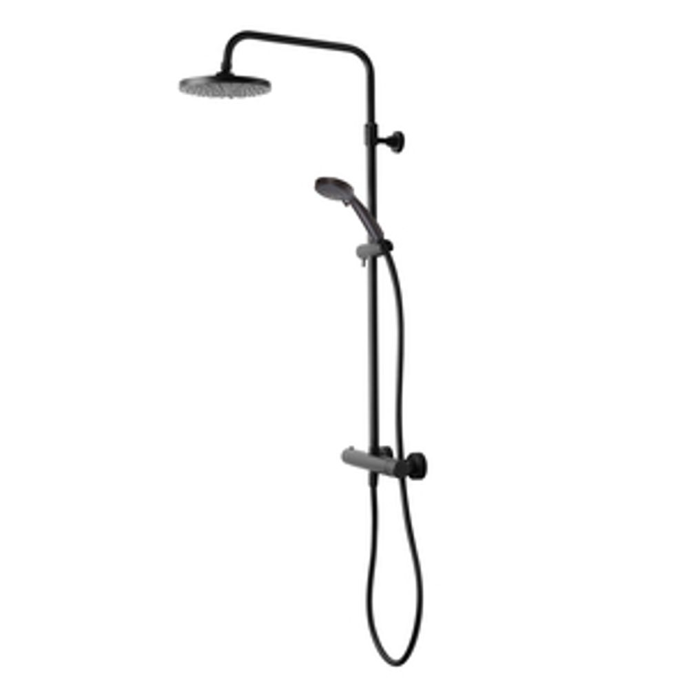Merit Dual Function Bar Valve Shower System Matt Black 1065171 slide image Merit Dual Function Bar Valve Shower System Matt Black 1065171 slide image