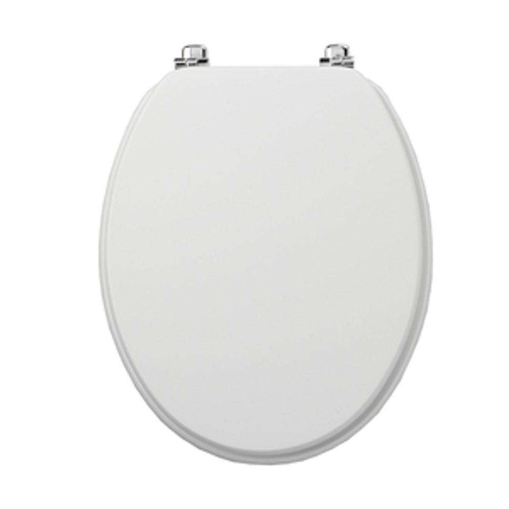 Millennium Wood Veneer Toilet Seat Gloss White 1067719 slide image Millennium Wood Veneer Toilet Seat Gloss White 1067719 slide image