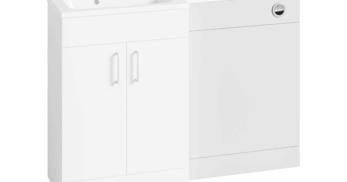 Gloss White Edit 600mm Back To Wall L-Shape Unit | Roper Rhodes Trade ...