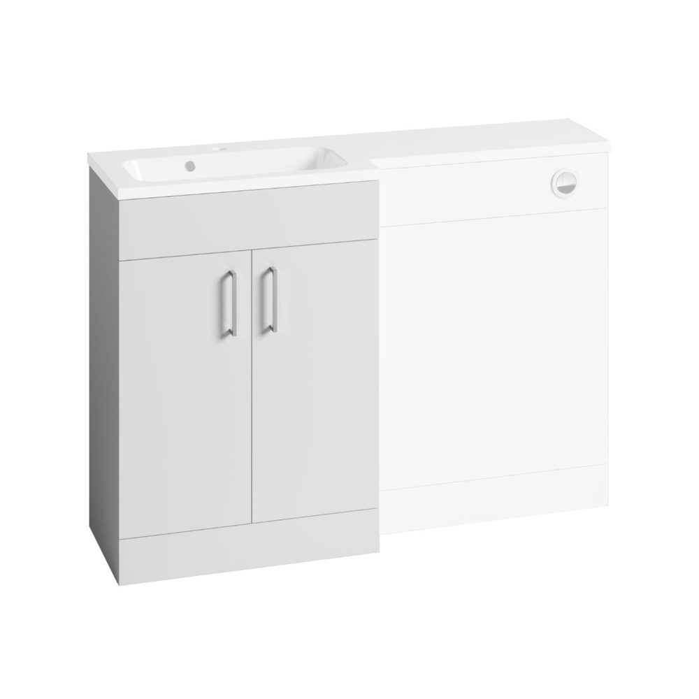 Roper Rhodes Vector Edit 600mm L - Shape Basin Unit - Gloss White | Roper Rhodes Trade ...