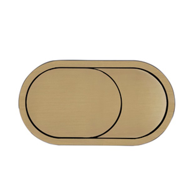 Oval Flush Button Brushed Brass 1033991 Oval Flush Button Brushed Brass 1033991