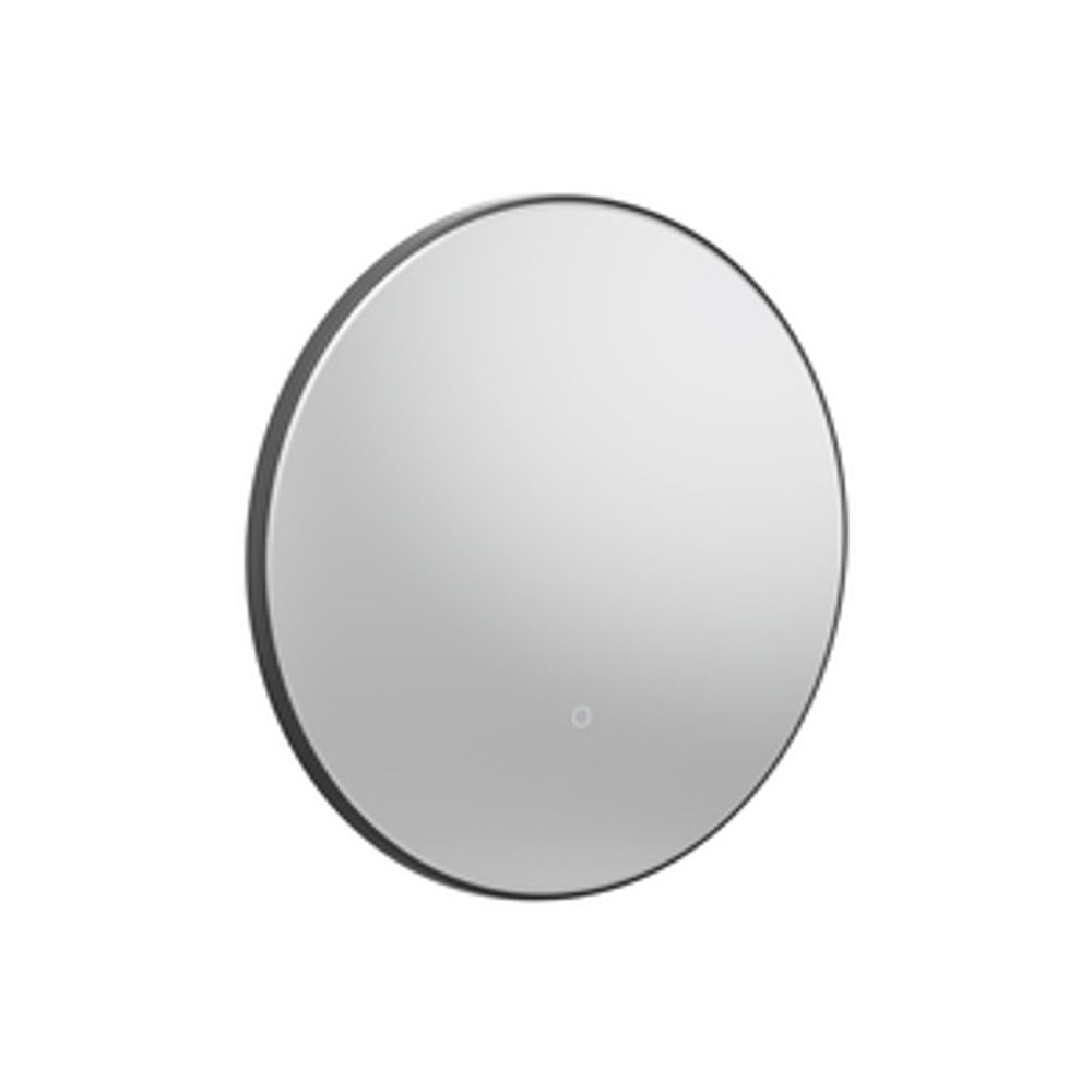 Oxygen 600 Round Bathroom Mirror Matt Black 1065332 slide image Oxygen 600 Round Bathroom Mirror Matt Black 1065332 slide image