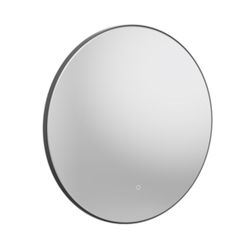 Oxygen 800 Round Bathroom Mirror Matt Black 1065906 slide image Oxygen 800 Round Bathroom Mirror Matt Black 1065906 slide image