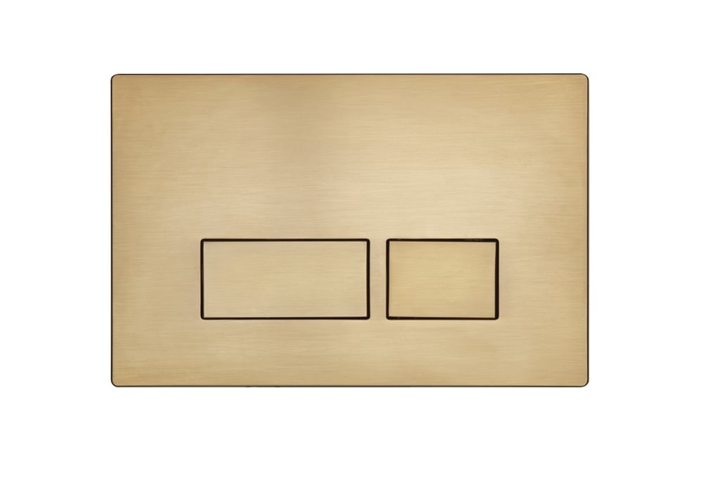 Plaza Brushed Brass Dual Flush Plate TR9037 slide image Plaza Brushed Brass Dual Flush Plate TR9037 slide image