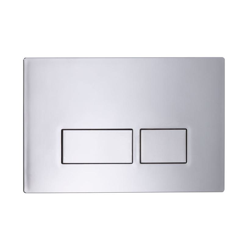 silver push button WC flush plate