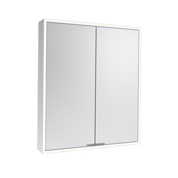 Portrait 600 Illuminated Bathroom Cabinet Aluminium 1065161 Portrait 600 Illuminated Bathroom Cabinet Aluminium 1065161