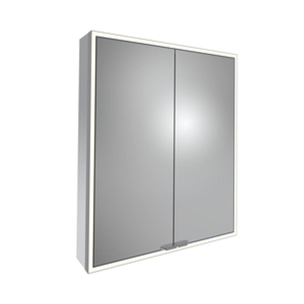 Portrait 600 Illuminated Bathroom Cabinet Gunmetal 1065081 slide image Portrait 600 Illuminated Bathroom Cabinet Gunmetal 1065081 slide image