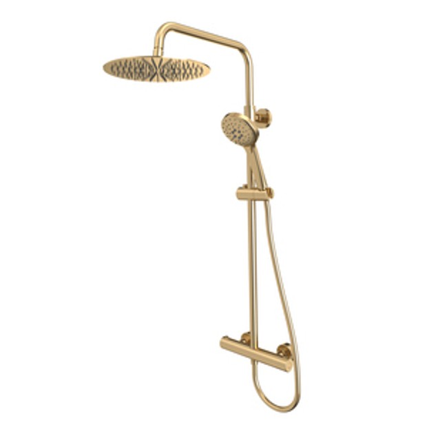 Quantum Dual Function Bar Shower System Brushed Brass 1065150 Quantum Dual Function Bar Shower System Brushed Brass 1065150